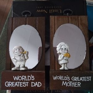 Vintage mirror plaques